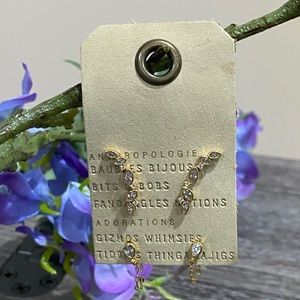Anthropologie (2) Dangle Cubic & Gold Earrings